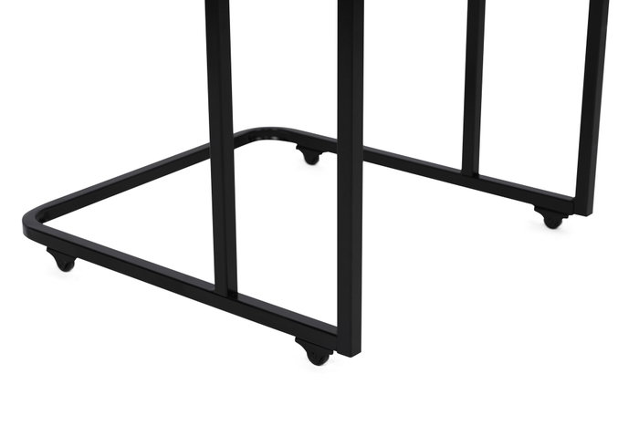 Hanah Home Ce Metal Zigon - 9401 Juego de Mesas Nido (3 Piezas) Nogal y Negro